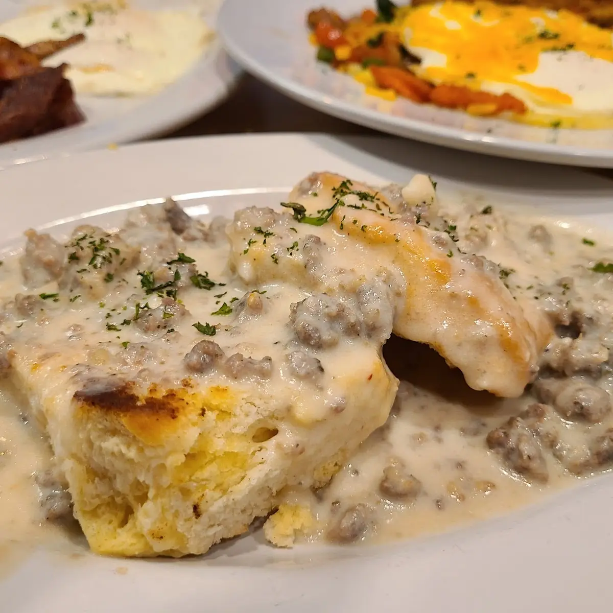 Buttermilk Biscuits with Fixins' Sausage Gravy