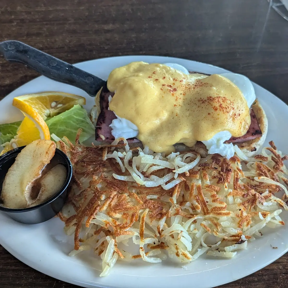 Eggs Benedict with Hash Browns