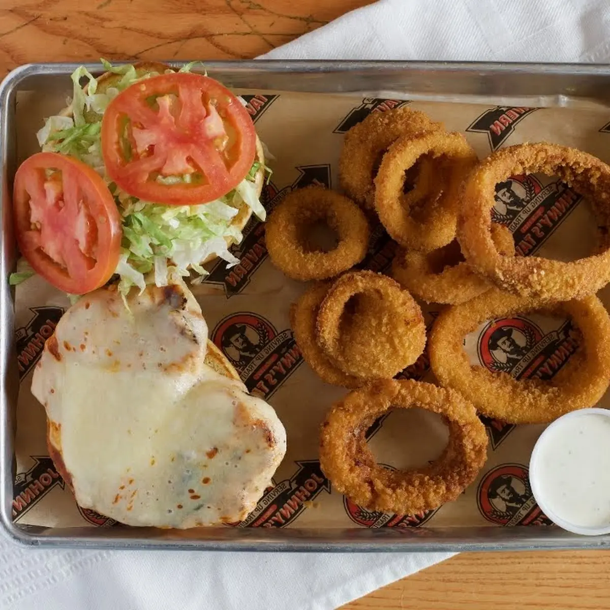 Tenderloin with Fries Onion Rings Combo
