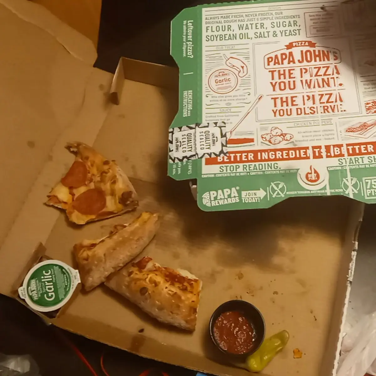 Large Pepperoni Pizza and Cheesy Bread Sticks