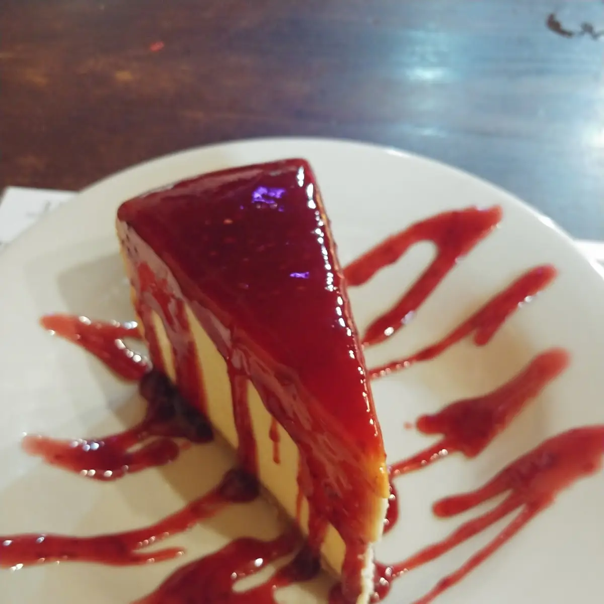 Cheese Cake w Rasberry Drizzle