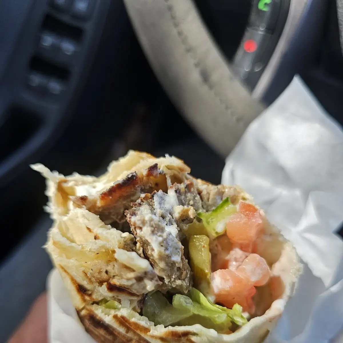 Grilled Chicken Wrap with White Sauce