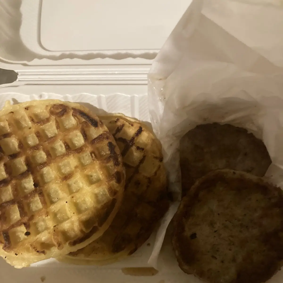 2 Belgian Waffles 2 Chicken Tender