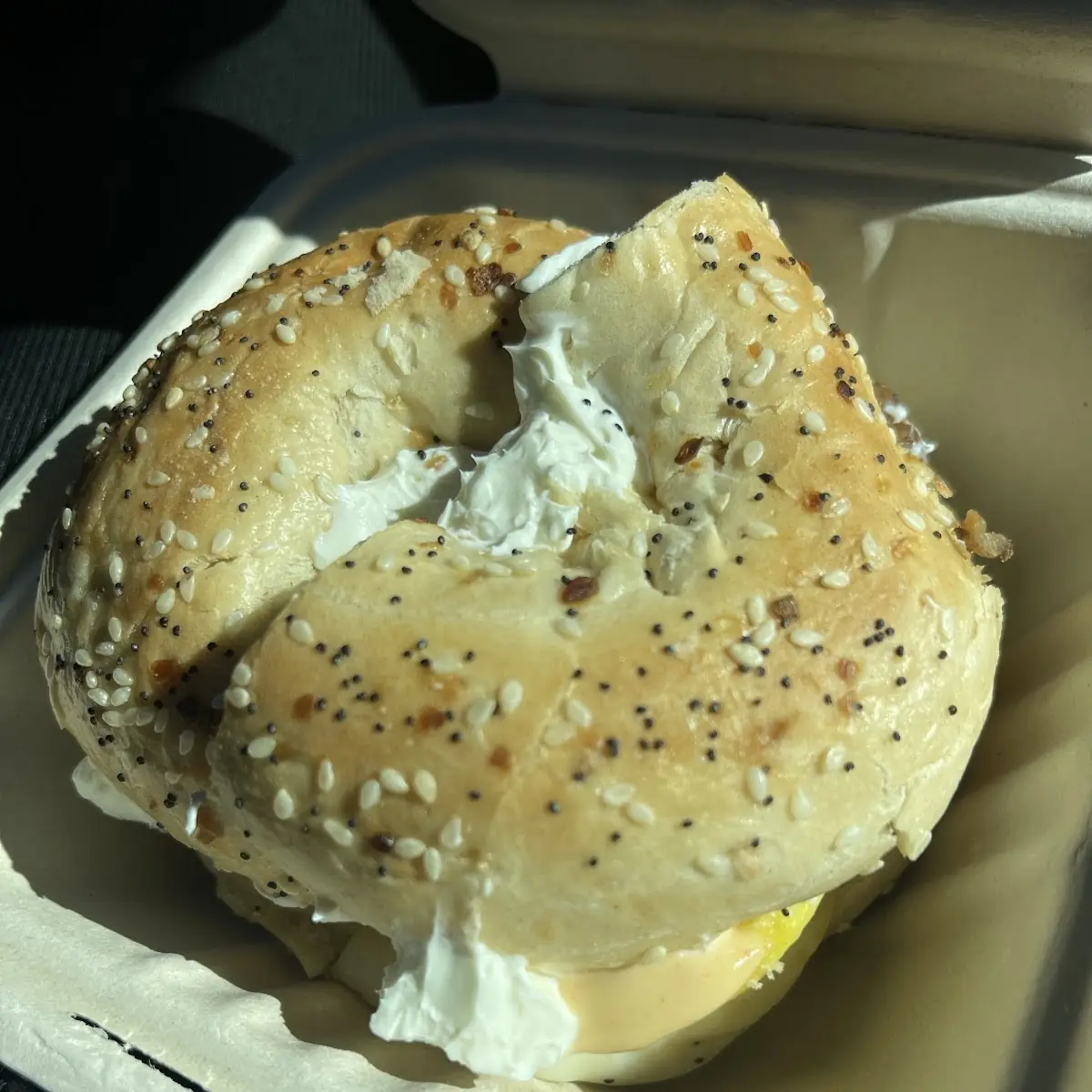 Breakfast Sandwich Everything Bagel