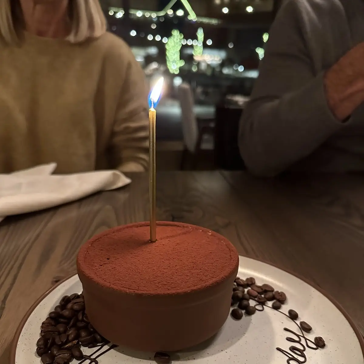 Chocolate Birthday Cake with Candle