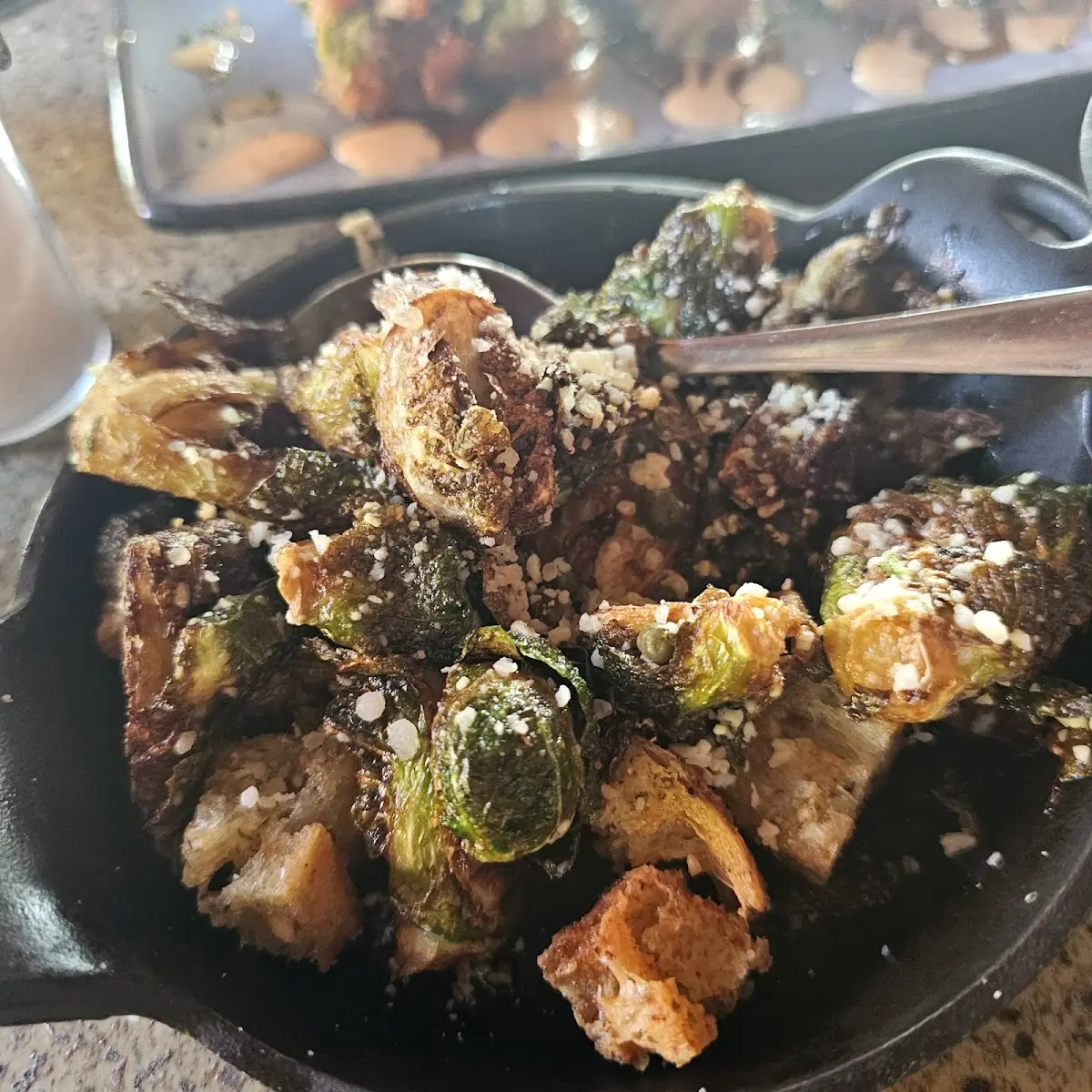 Crispy Brussels Sprouts with Cheese