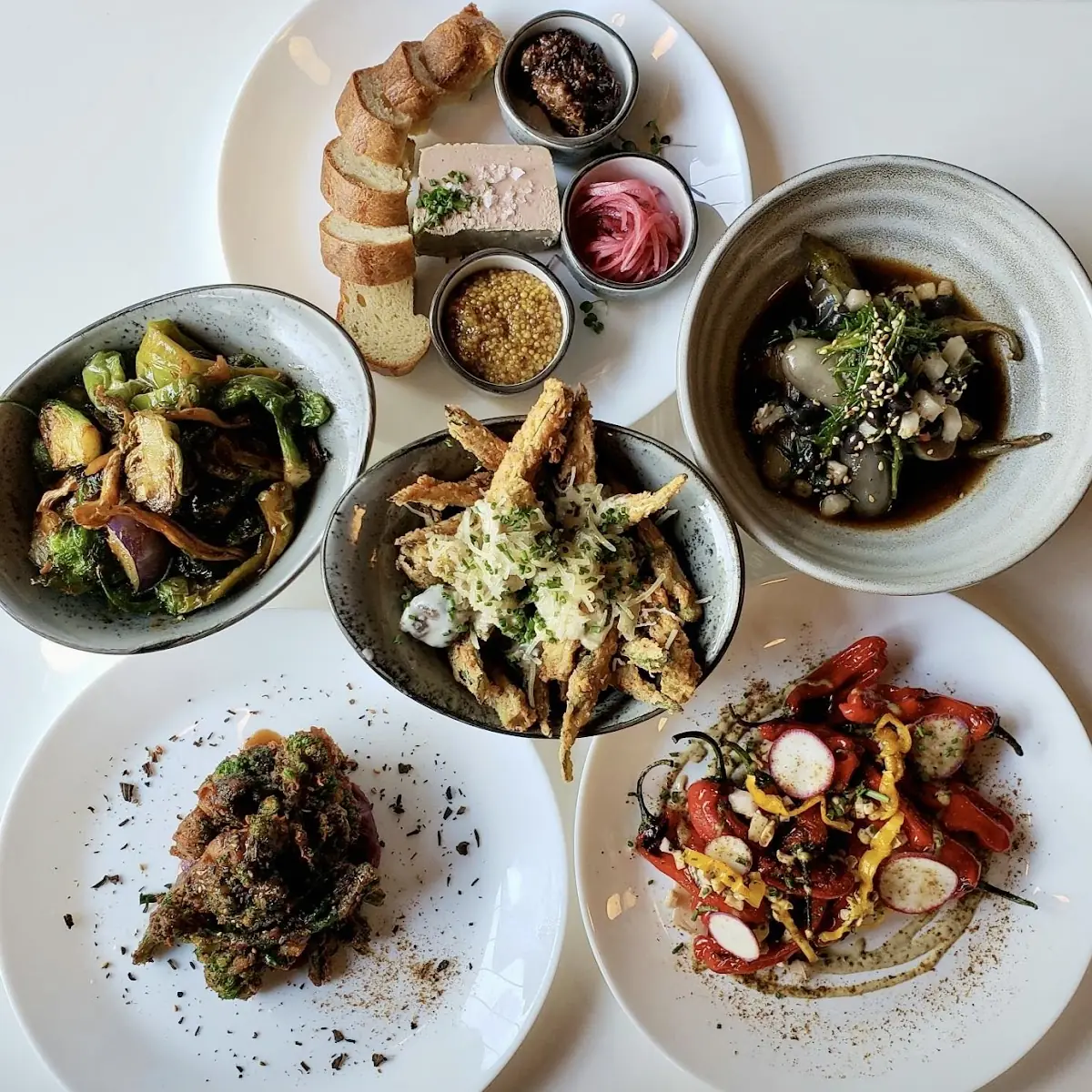 Crispy Eggplant Brussels & Shiitake Mushroom