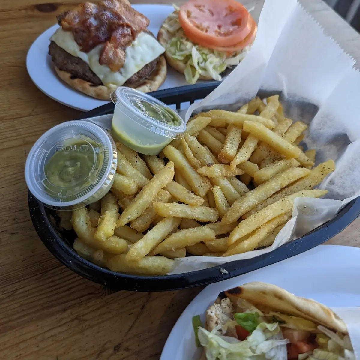 Fries with Avocado Cilantro Sauce