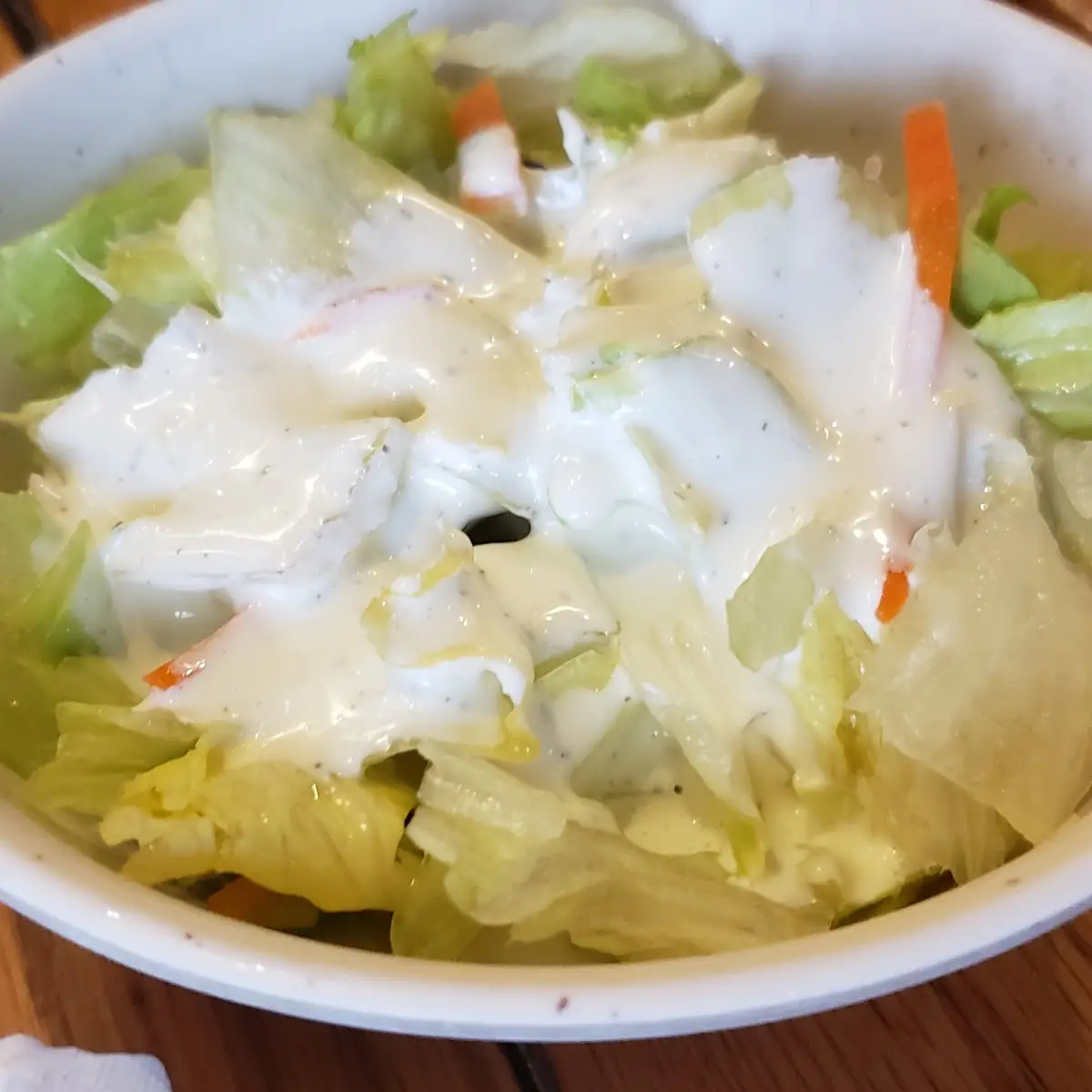 Salad with Ranch Dressing