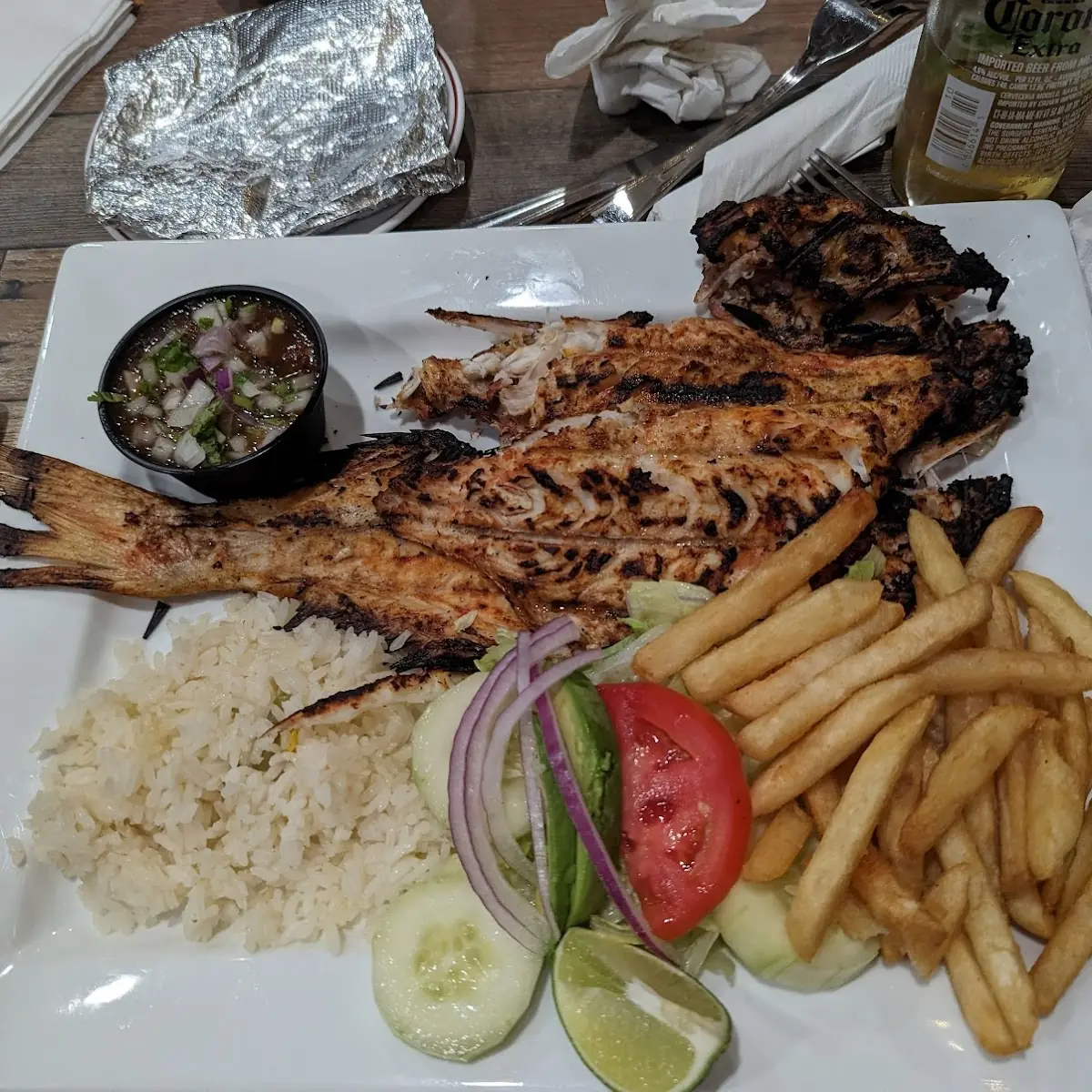 Whole Grilled Red Snapper