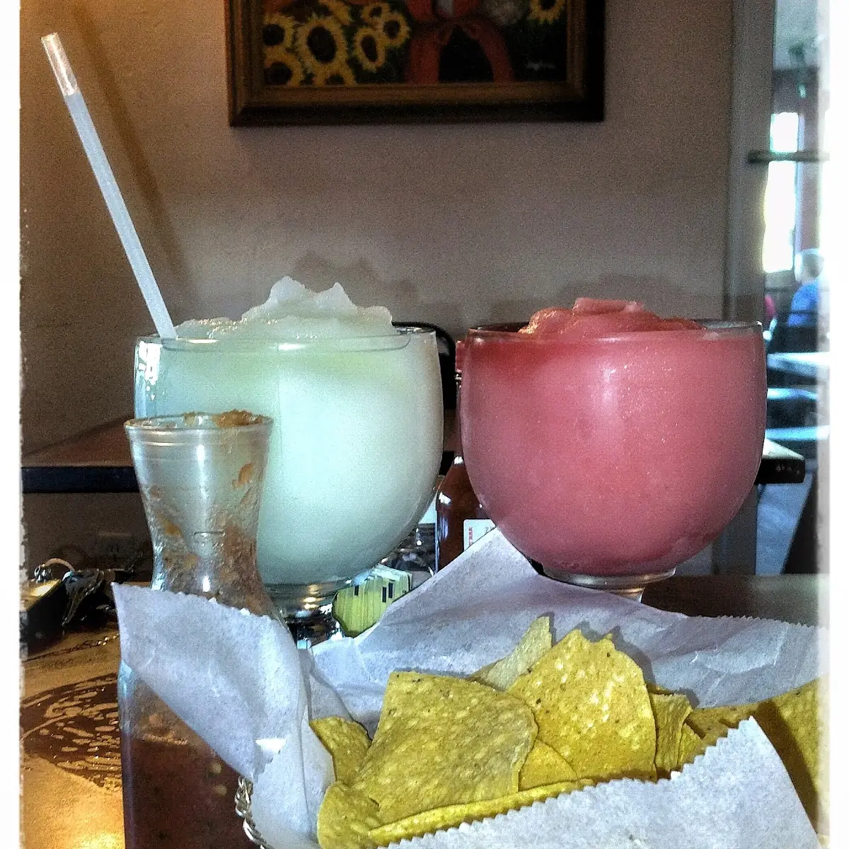 Chips Salsa and Frozen Margaritas