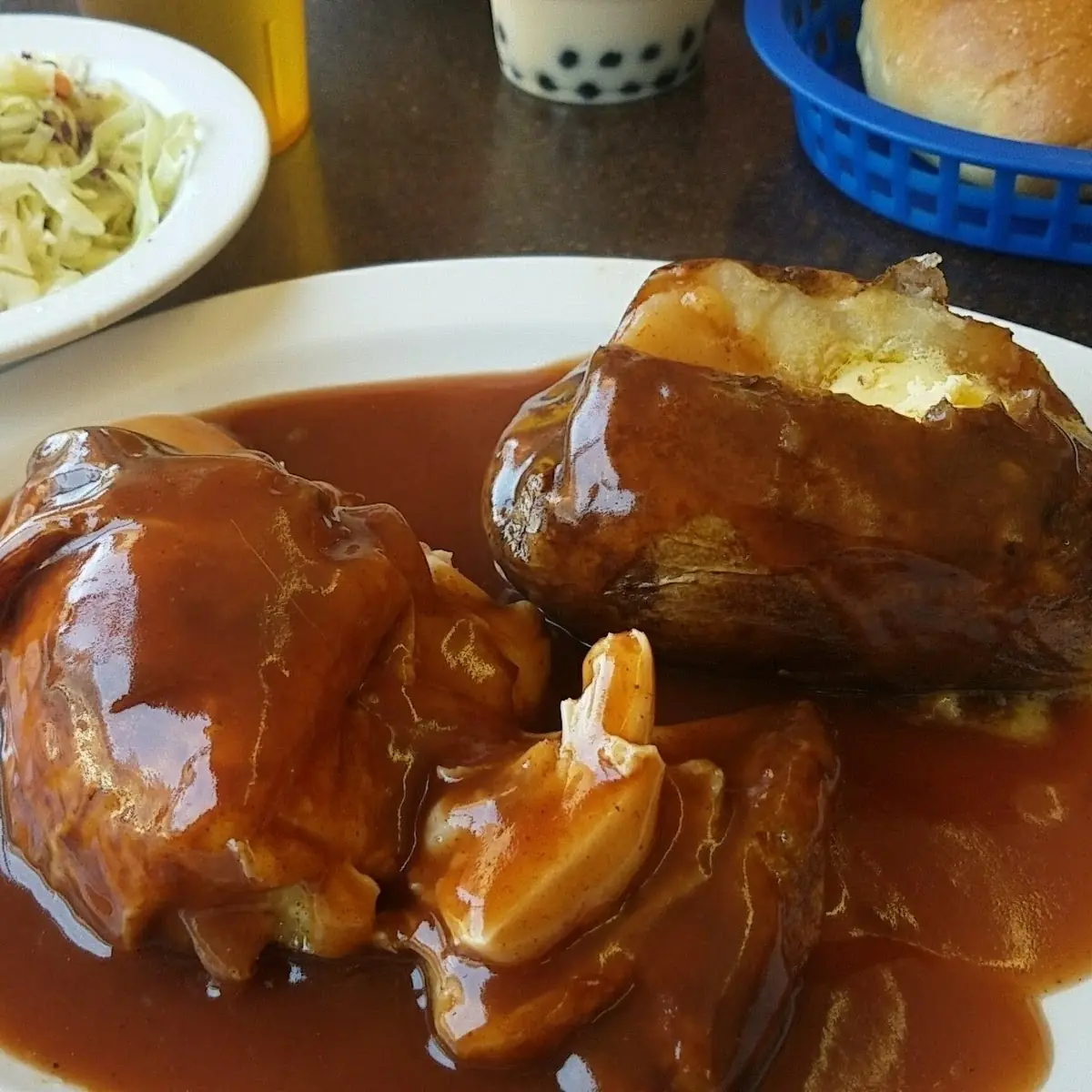 Quarter Chicken Dinner with BBQ Sauce
