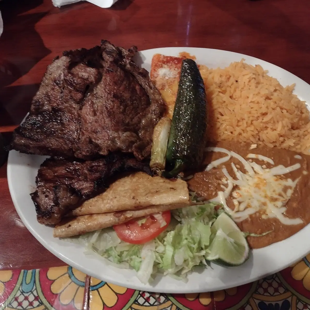 Quesadilla Grande with Rice and Beans