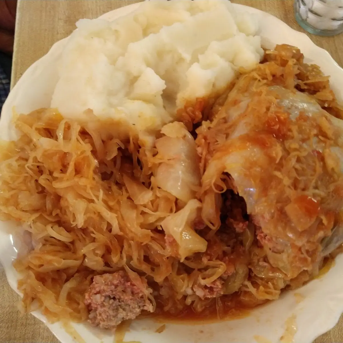 Cabbage Rolls and Mashed Potatoes