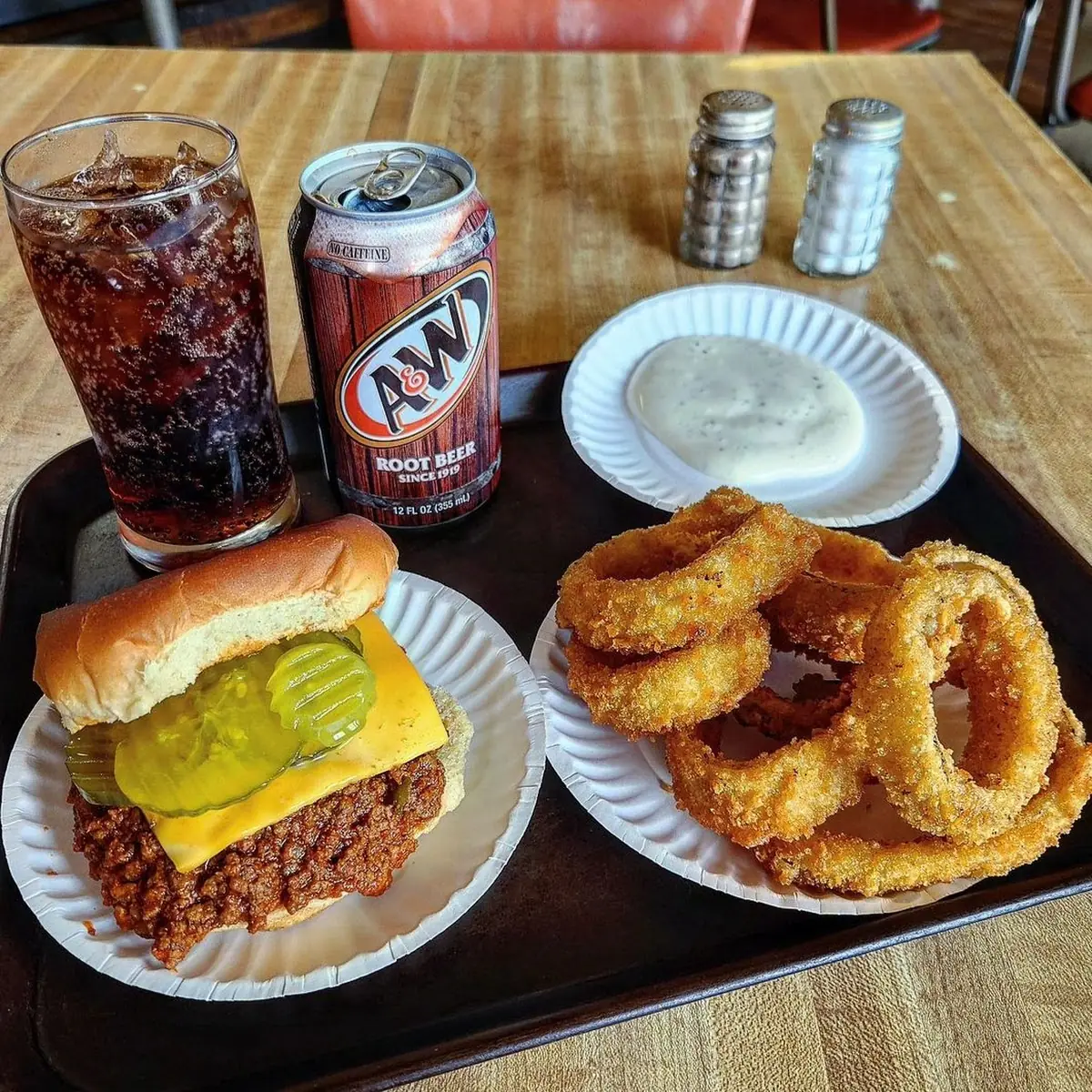 Sloppy Joe & Onion Rings