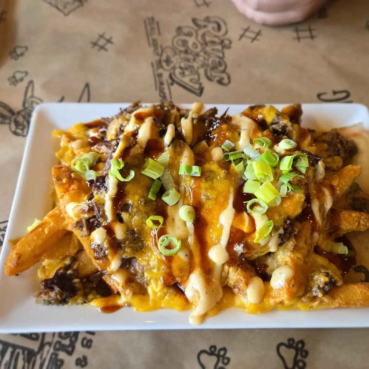 Loaded Fries with Cheese and Sauce