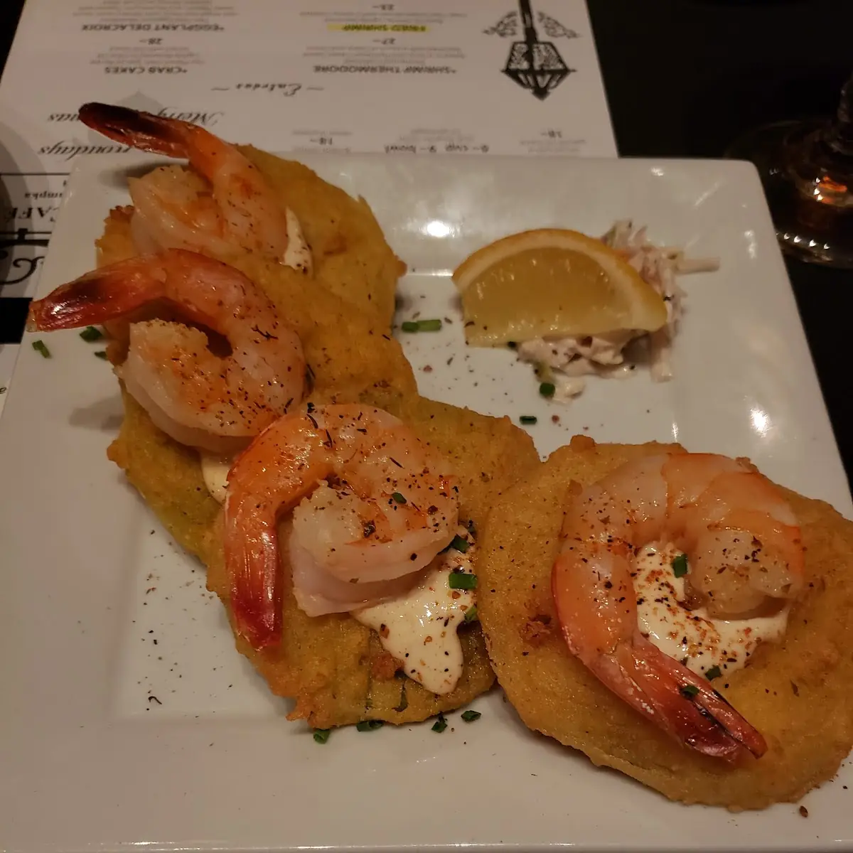 Fried Green Tomatoes and Shrimp