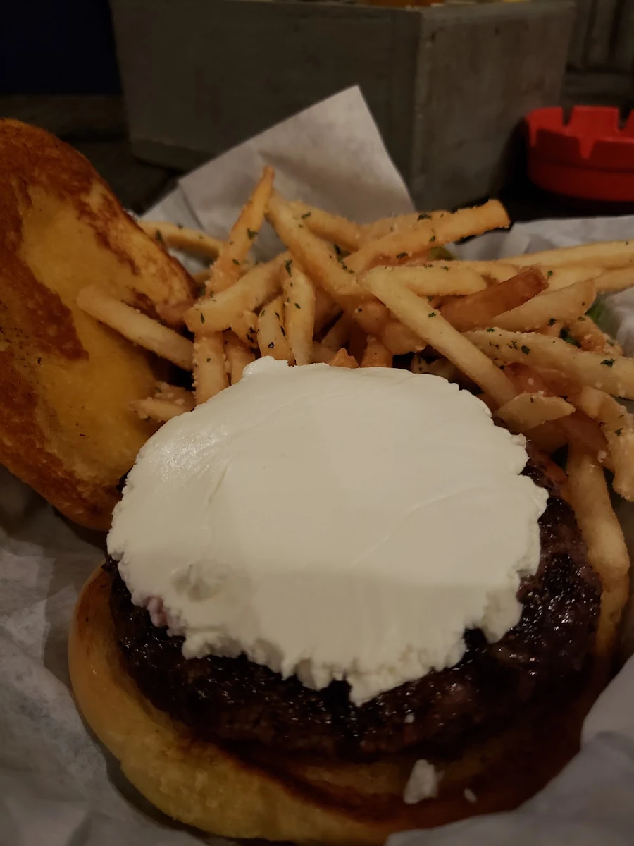Burger with Goat Cheese