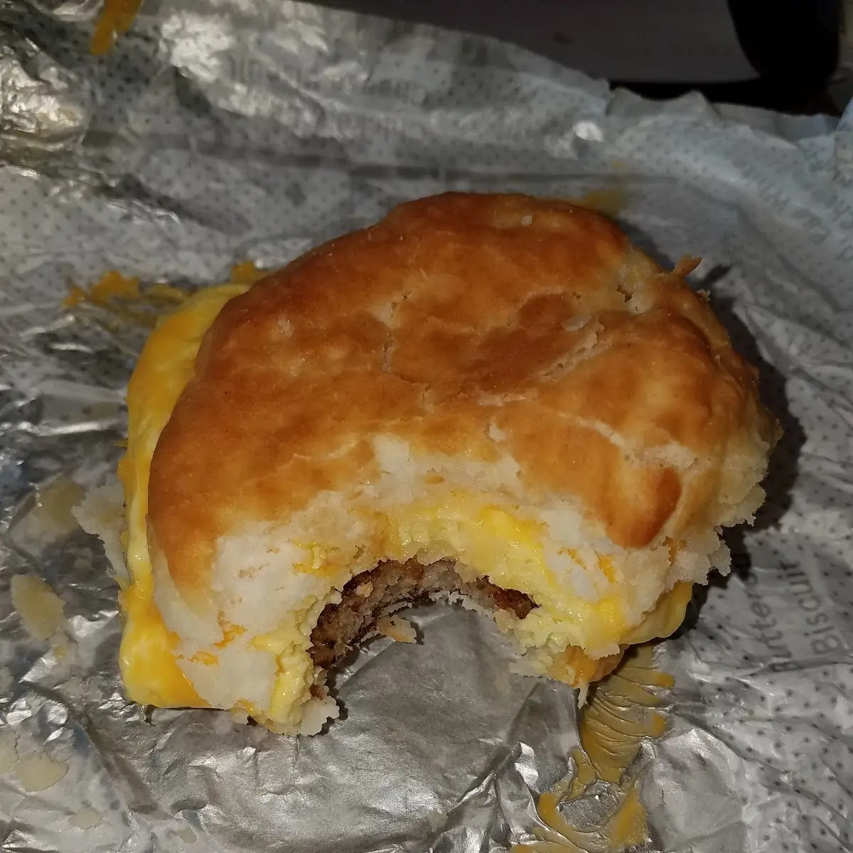 Sausage Biscuit with Egg and Cheese