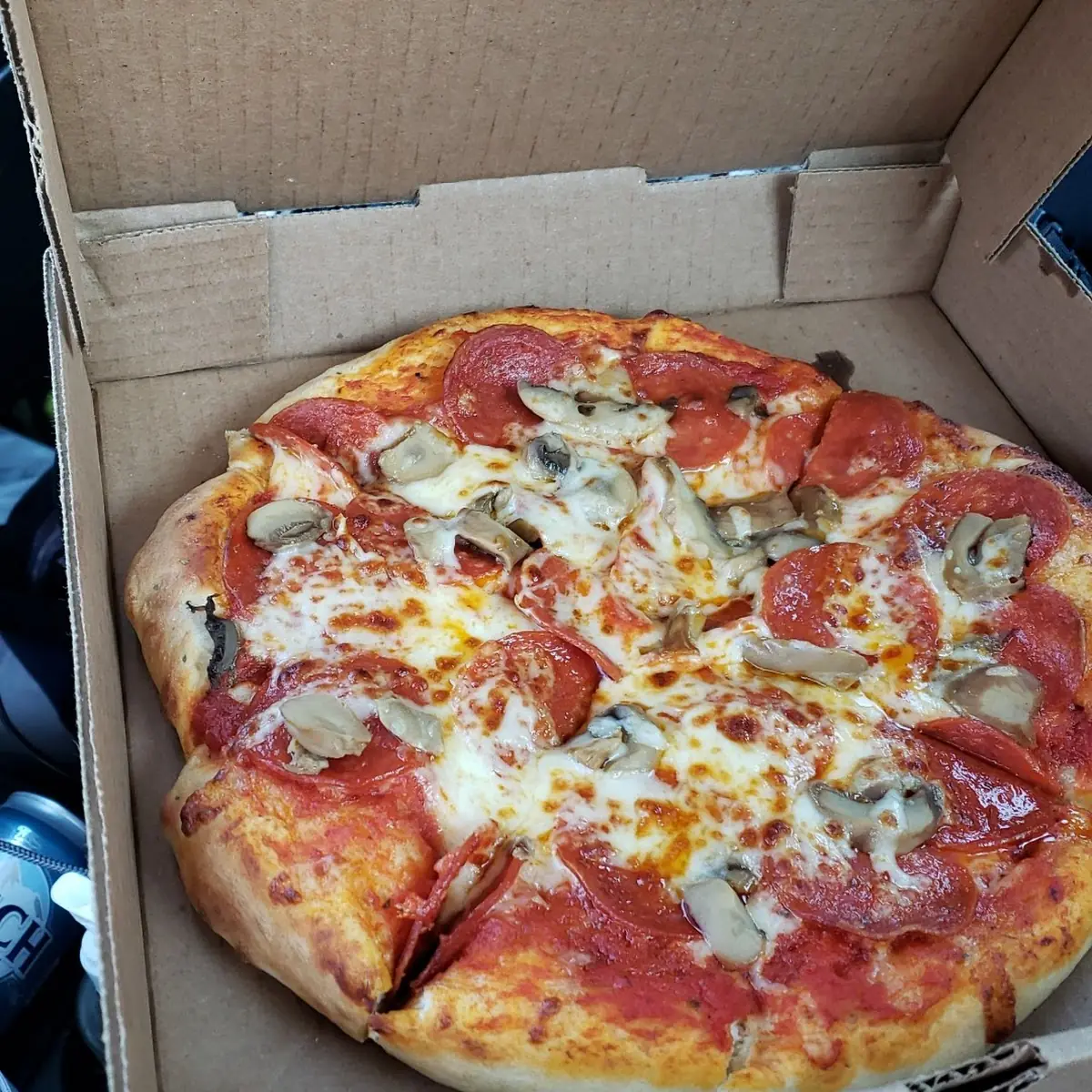 Mushroom Pepperoni Pizza