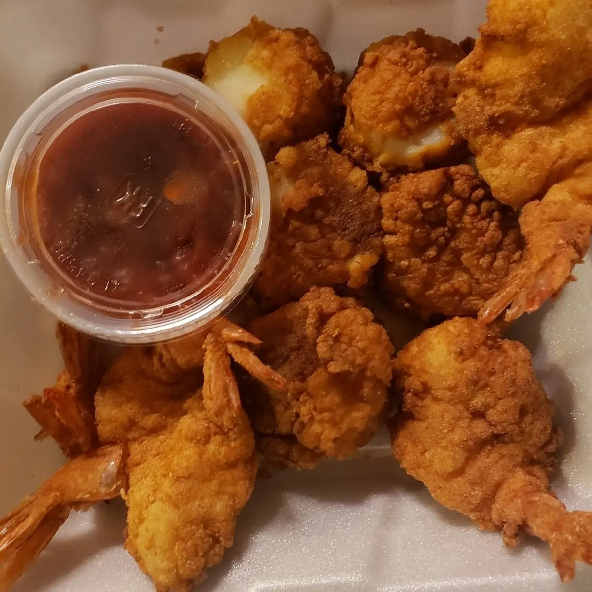 Fried Scallops Jumbo Shrimp