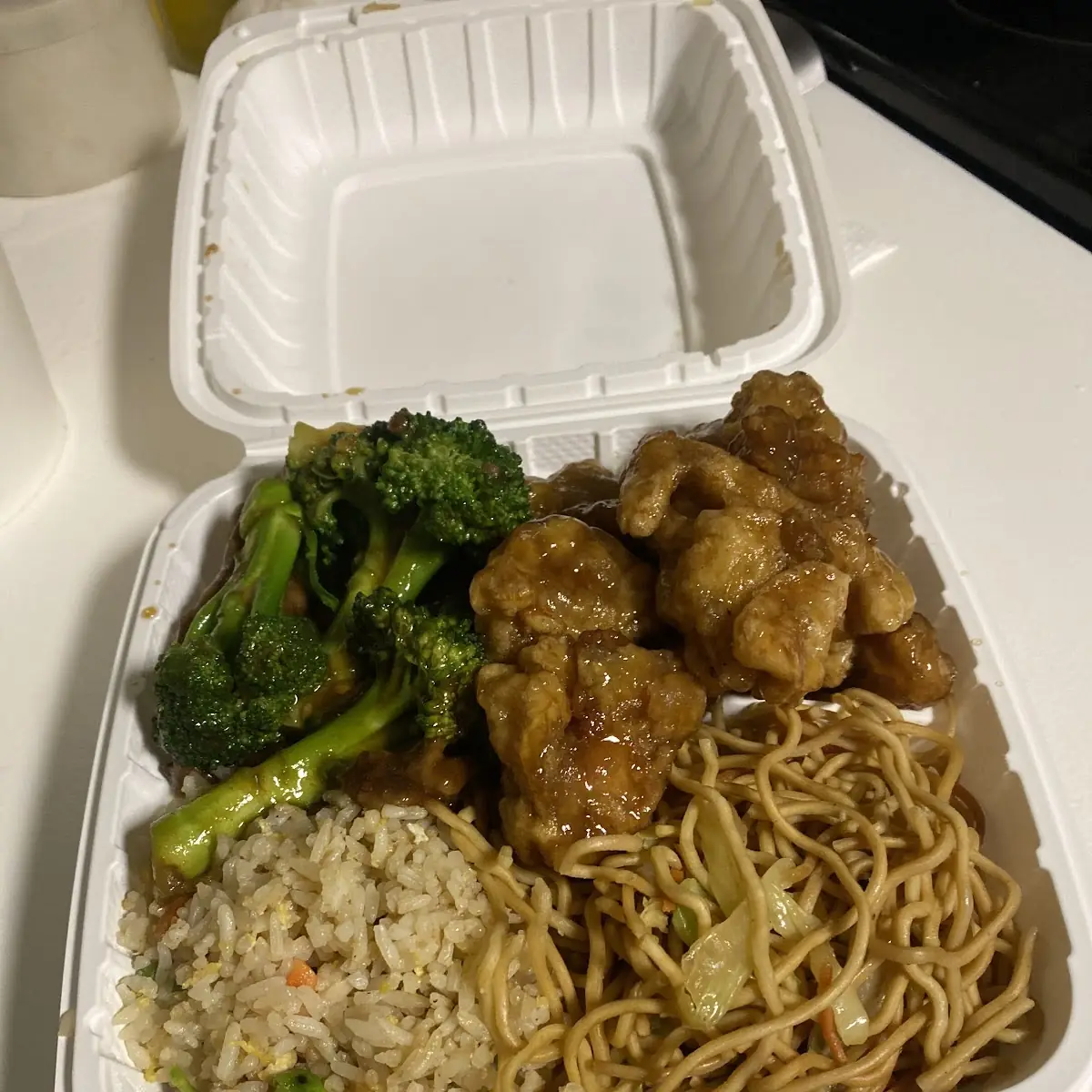 Orange Chicken and Beef Broccoli