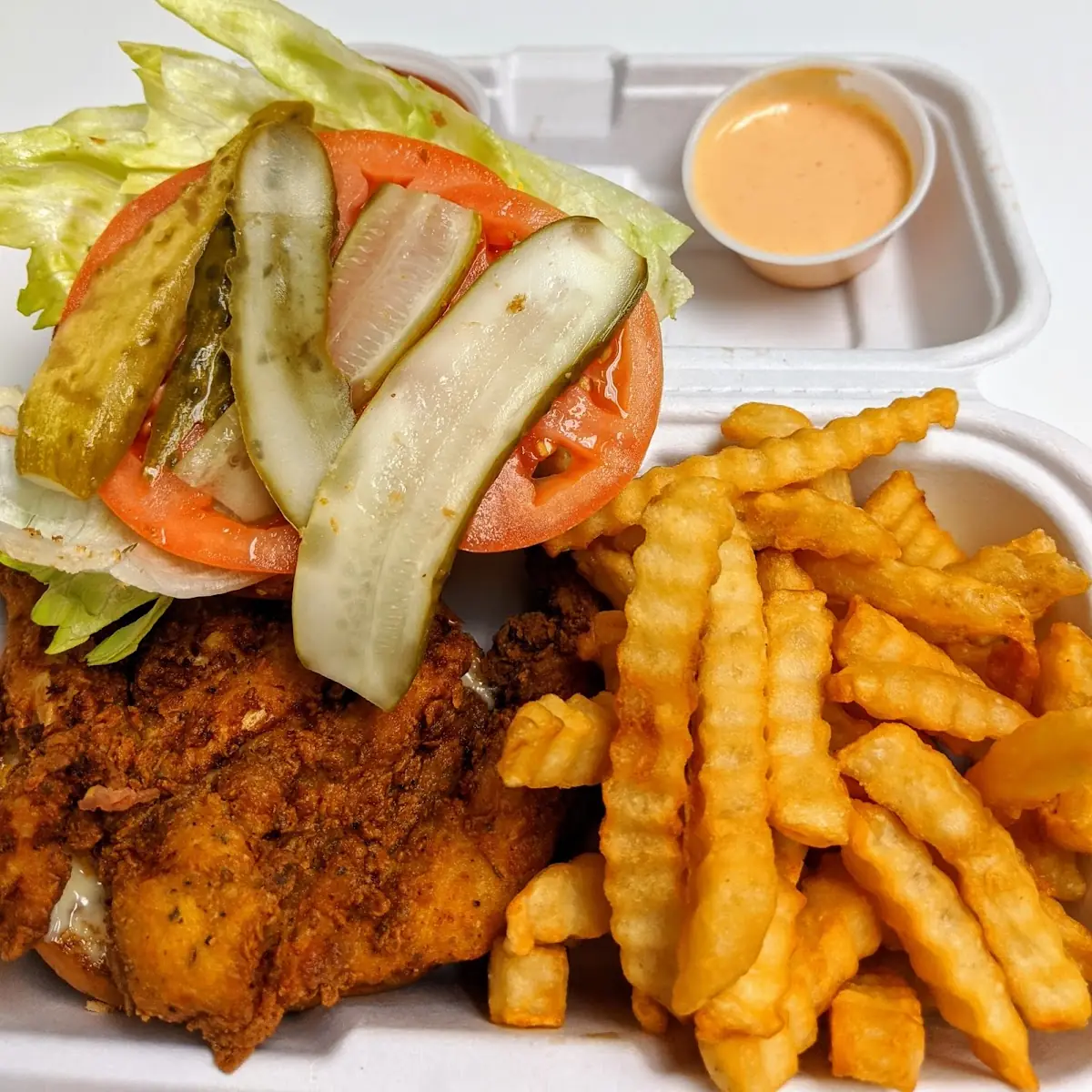 Fried Chicken Sandwich with Fries