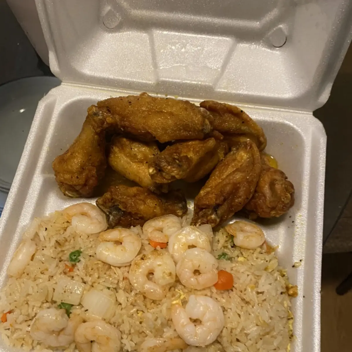 10 Pieces Wings and Shrimp Fried Rice Combo