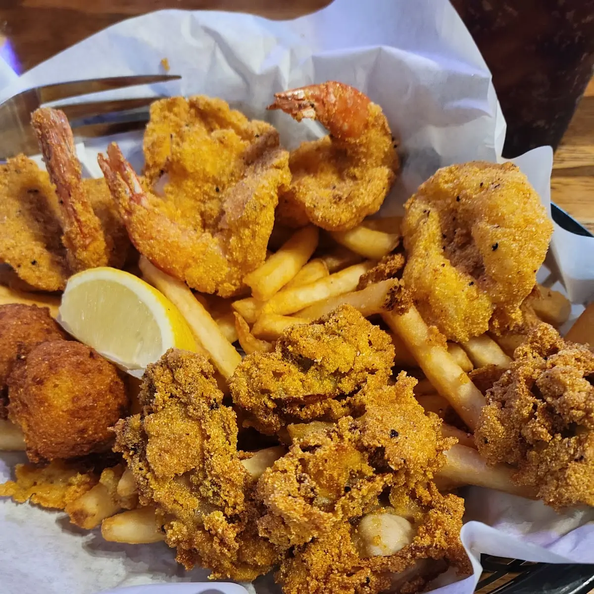 Fried Oysters and Shrimp
