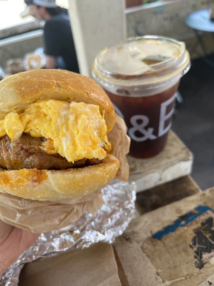 Chorizo and Egg on Brioche