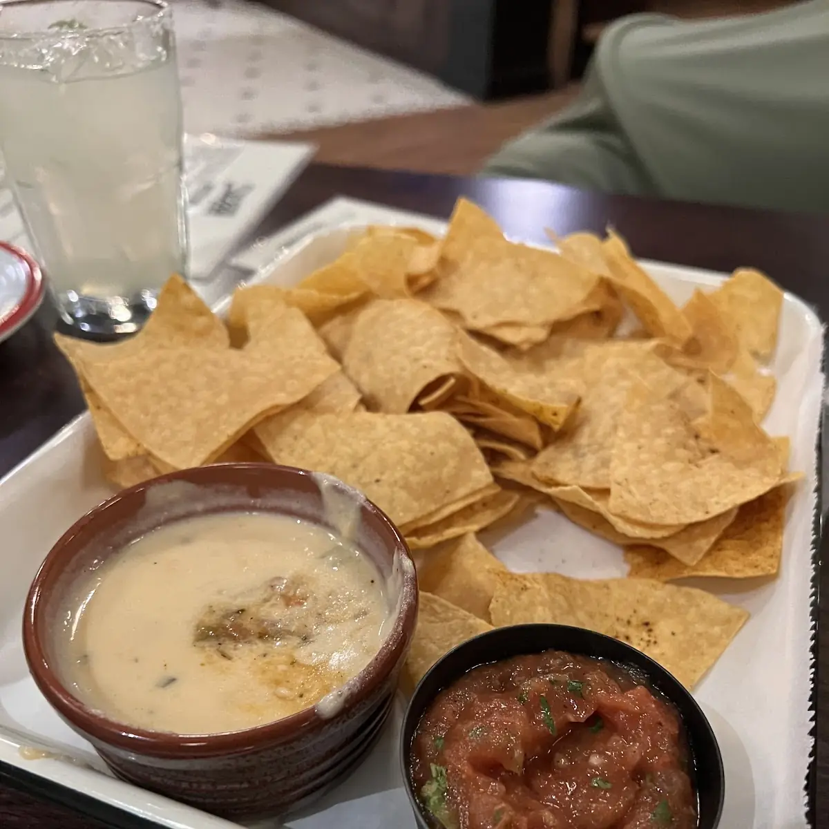Chips Salsa and Queso