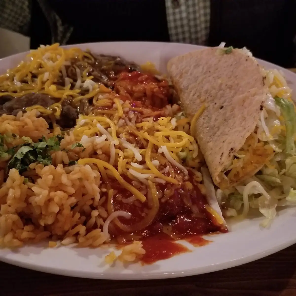 Taco Enchilada Combo Plate