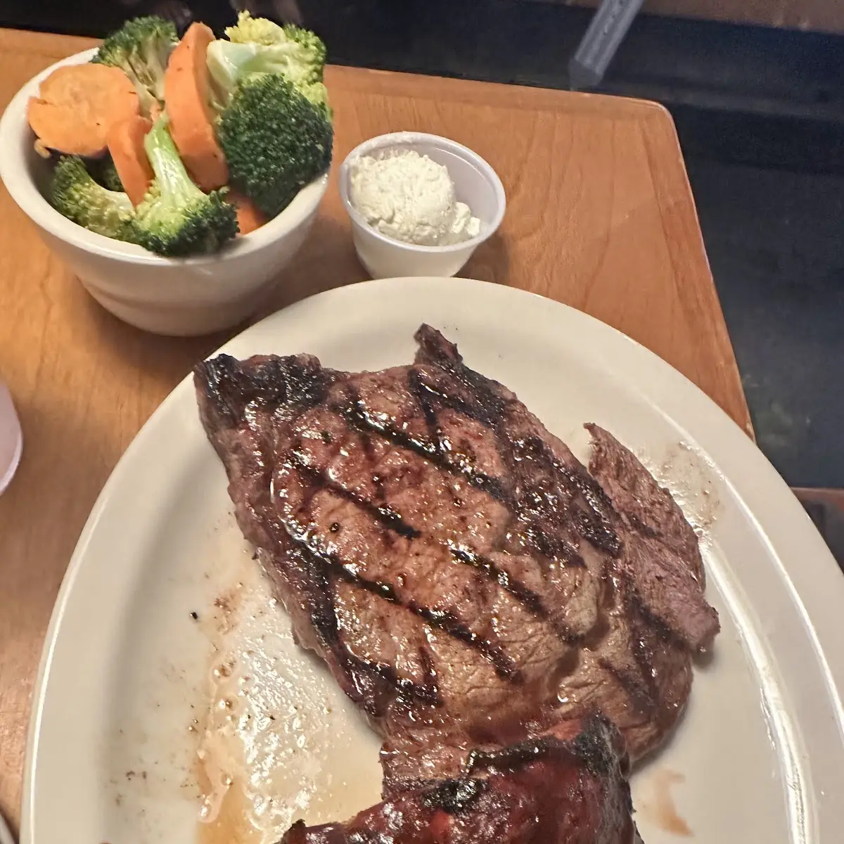 Ribeye Steak and Barbecue Ribs