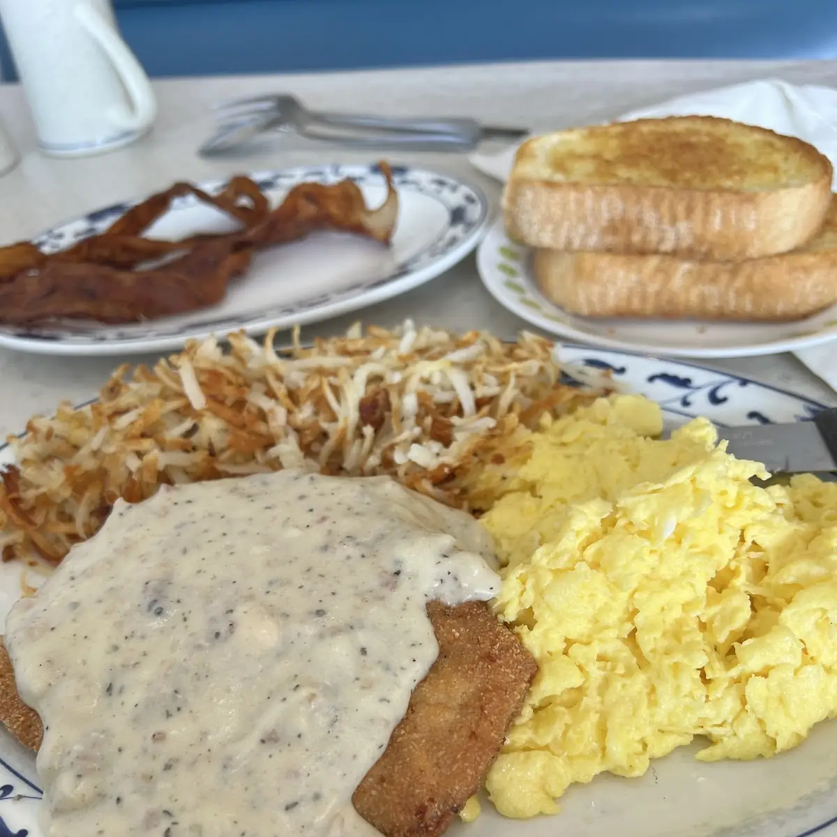Chicken Fried Chicken with Eggs and Hash Browns
