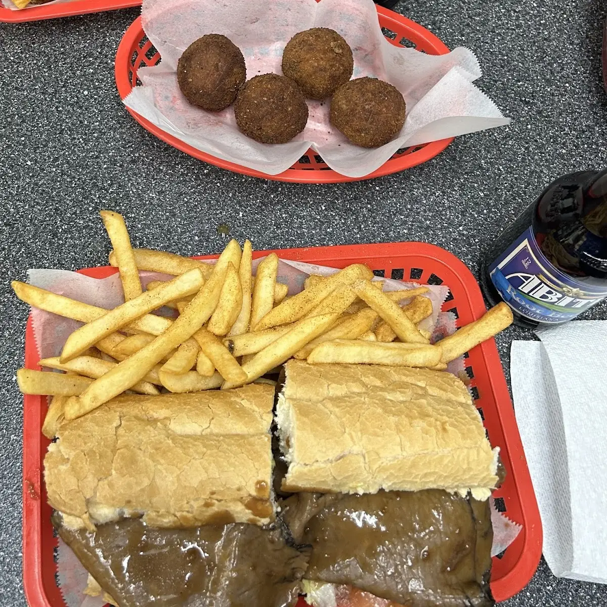 Roast Beef Poboy with Fries