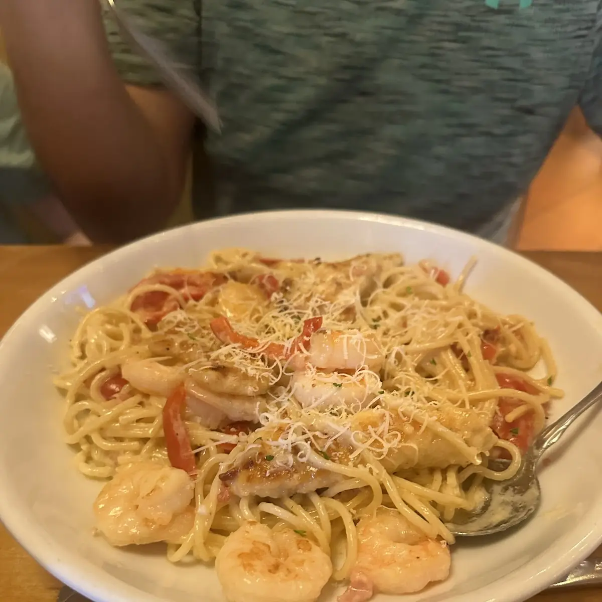 Fettuccine Alfredo with Shrimp