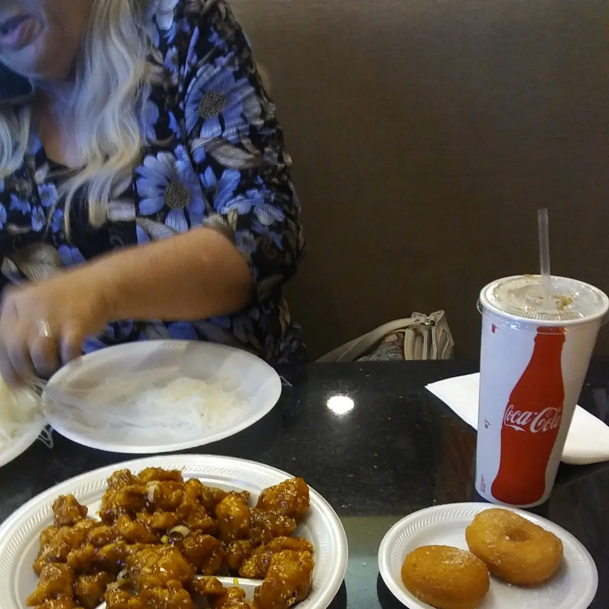 Sesame Chicken and Spring Roll