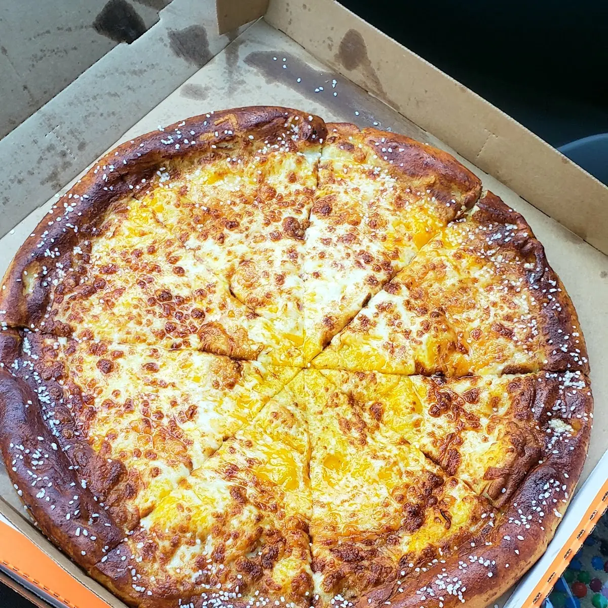 Pretzel Pizza with Cheese Sauce