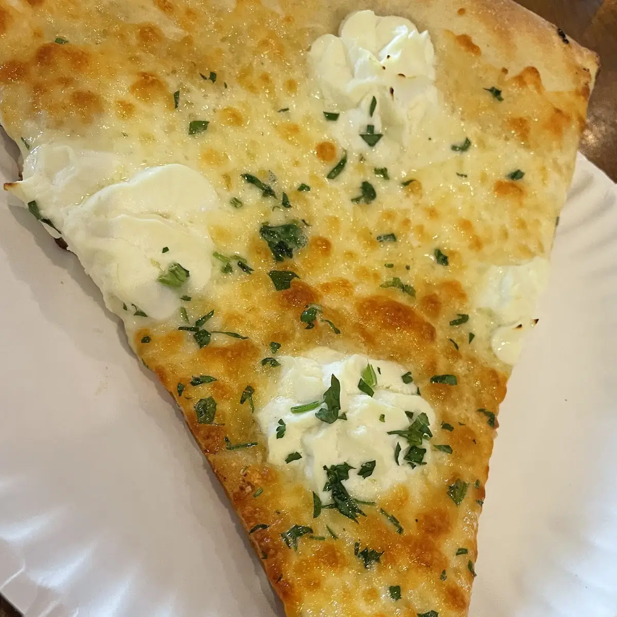 White Pizza Slice