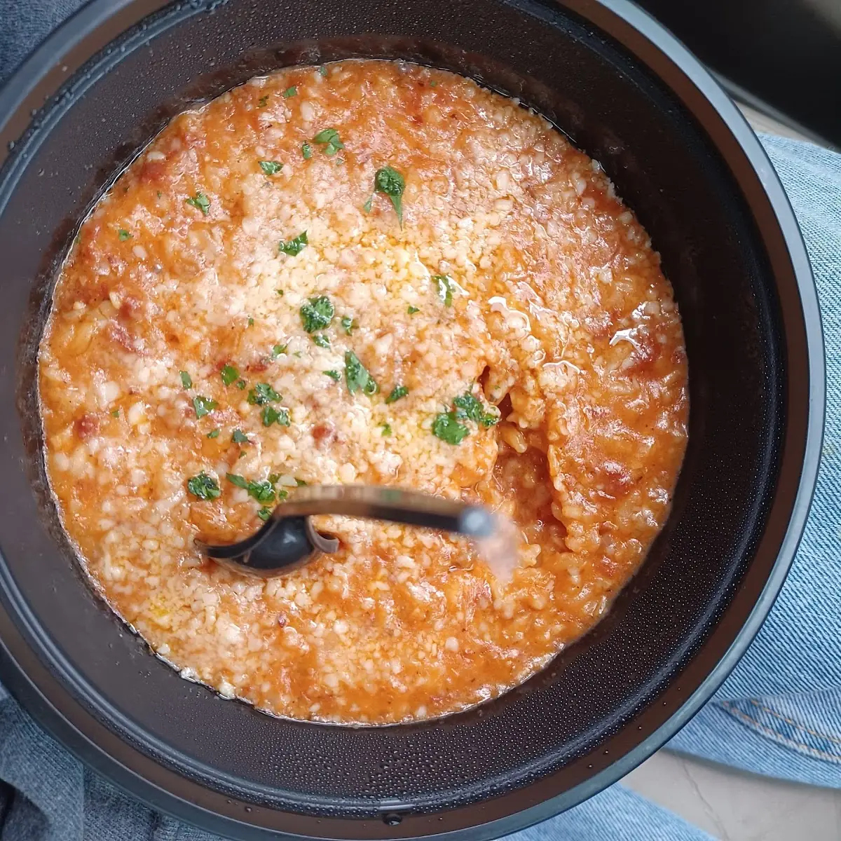 Spicy Pepperoni Risotto