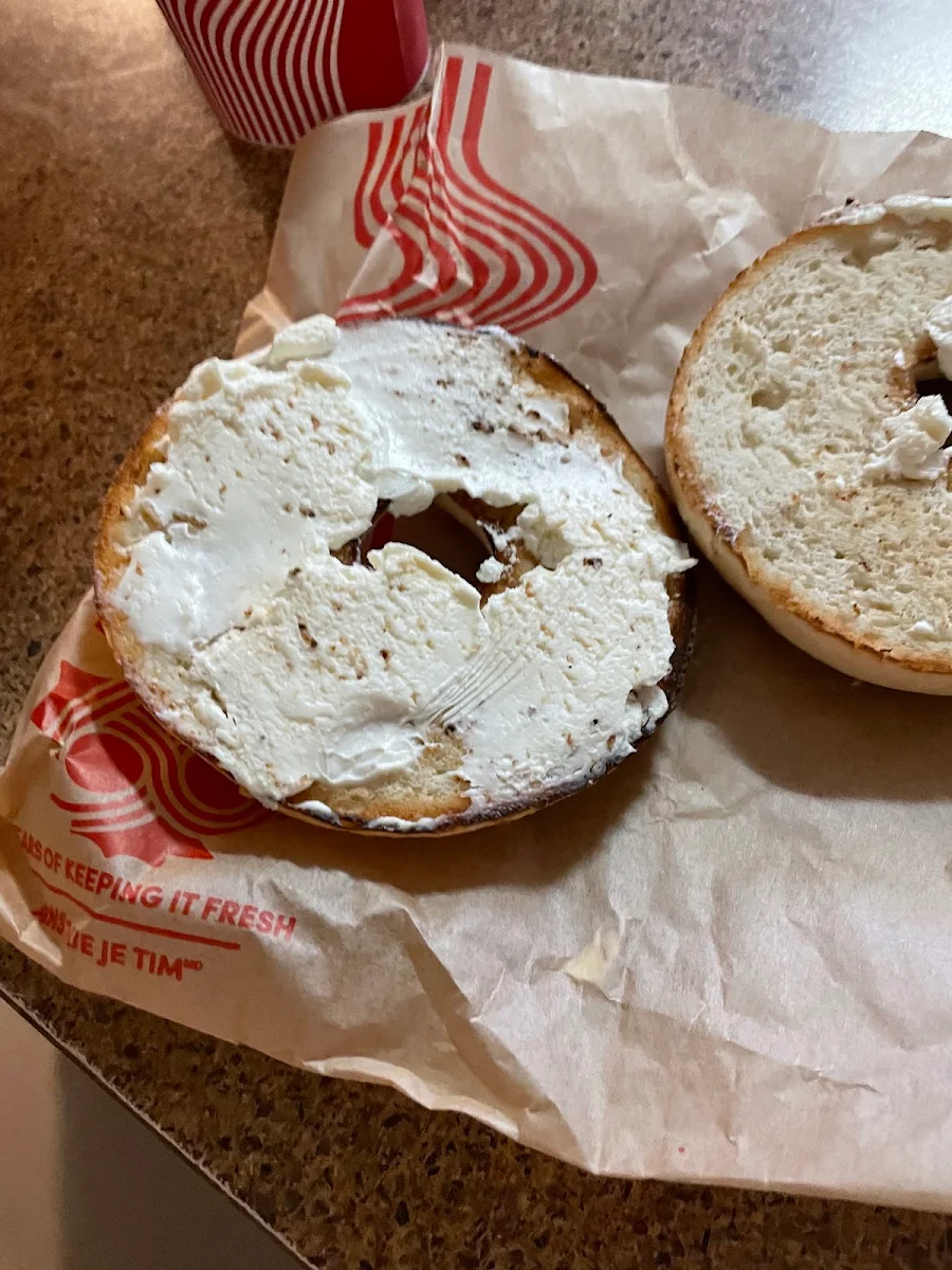 Bagel with Cream Cheese, Tim Hortons