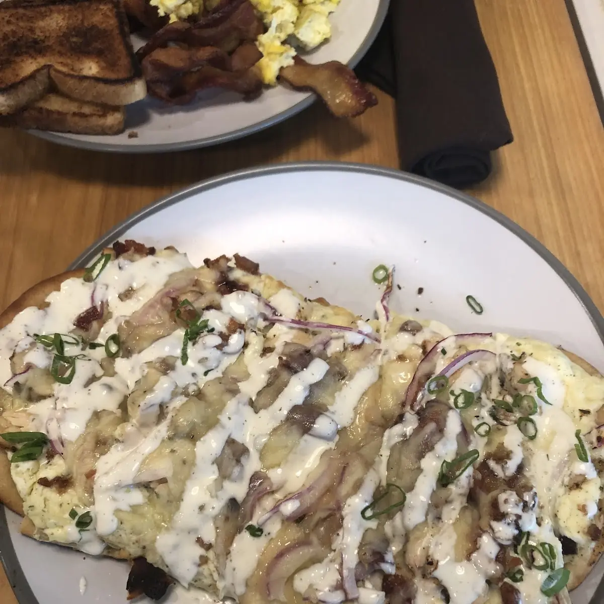 Chicken Bacon and Ranch Flatbread