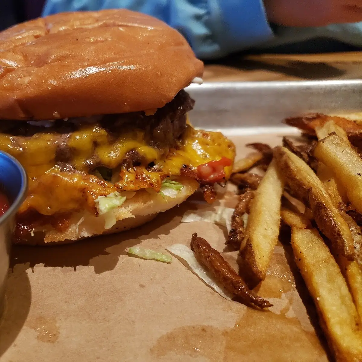 Waygu Cheese Burger and Fries