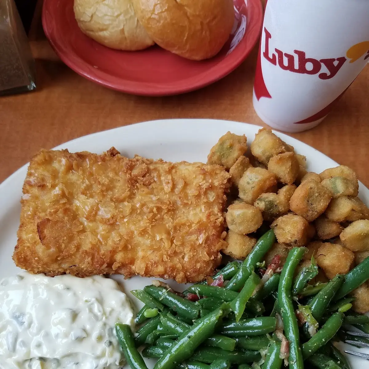 Fried Fish Fillet with Okra