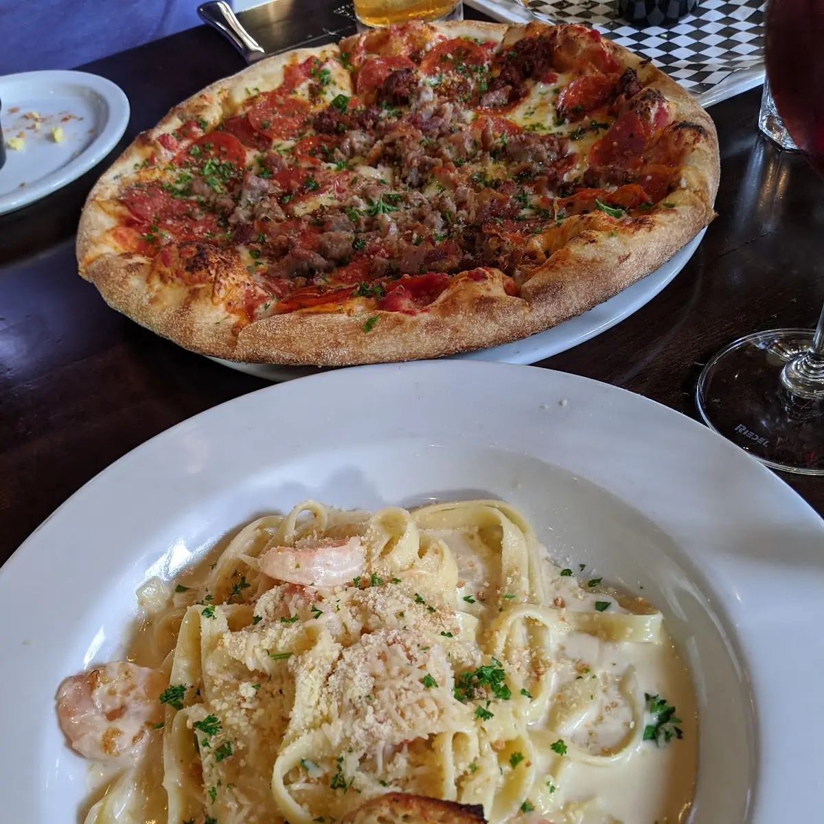 Fettuccine Alfredo with Shrimp