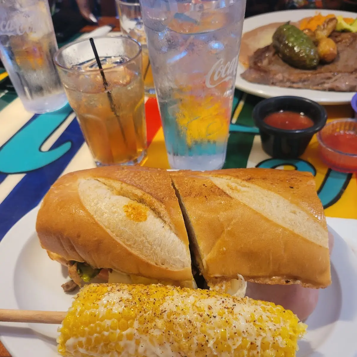 La Cuban Sandwich with Corn on Cob