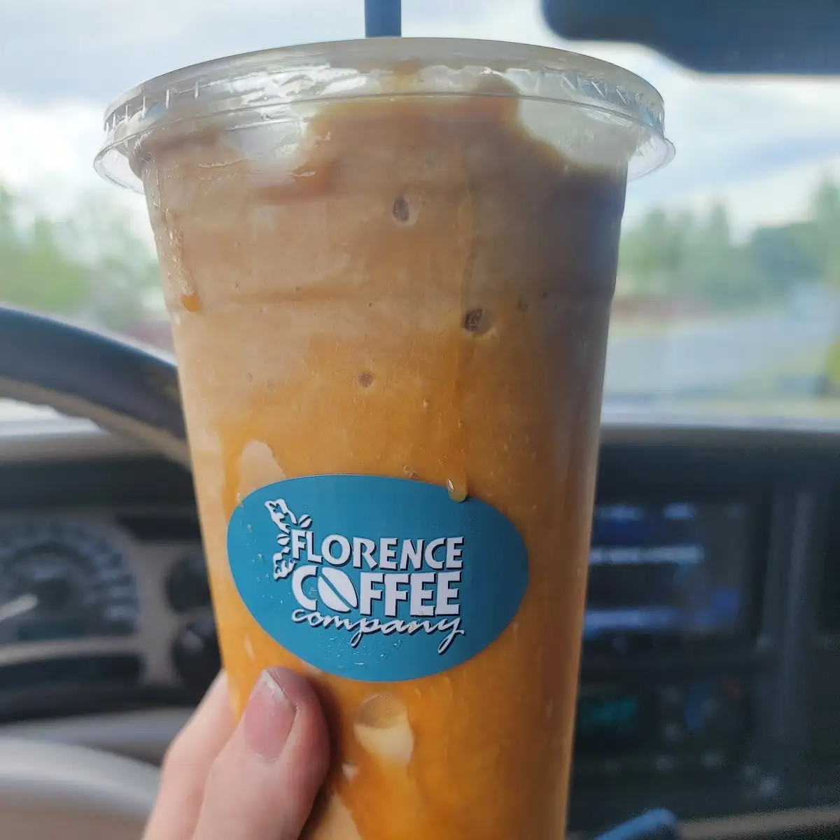 Caramel Frappe with Extra Caramel Drizzle