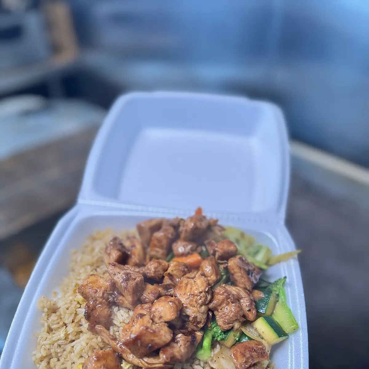 Teriyaki Scallops with Fried Rice