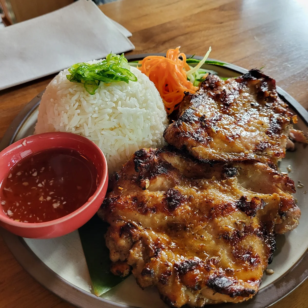 Lemongrass Chicken & Steamed Rice, Bonjour Vietnam Bistro & Cocktail Bar