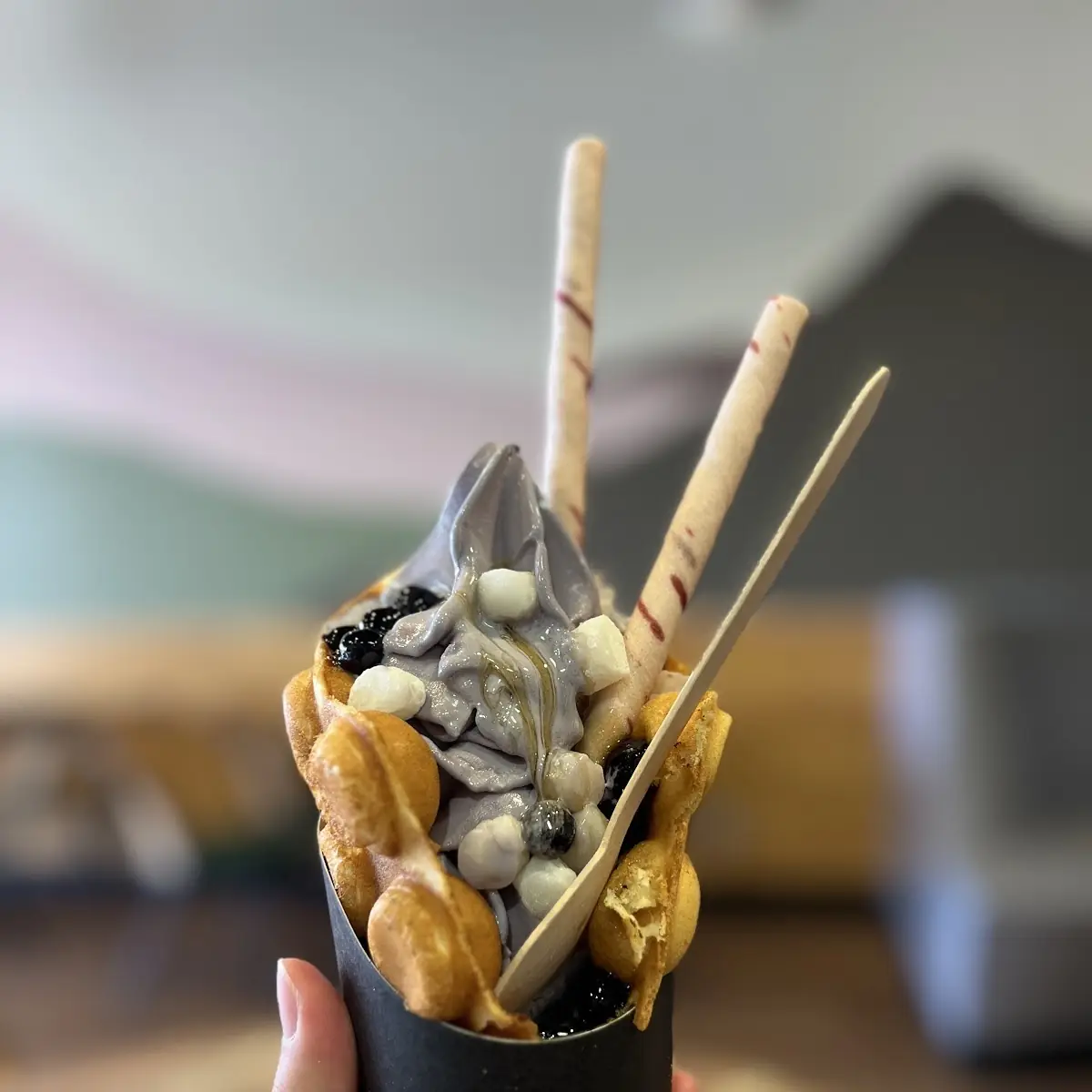 Taro Bubble Waffle